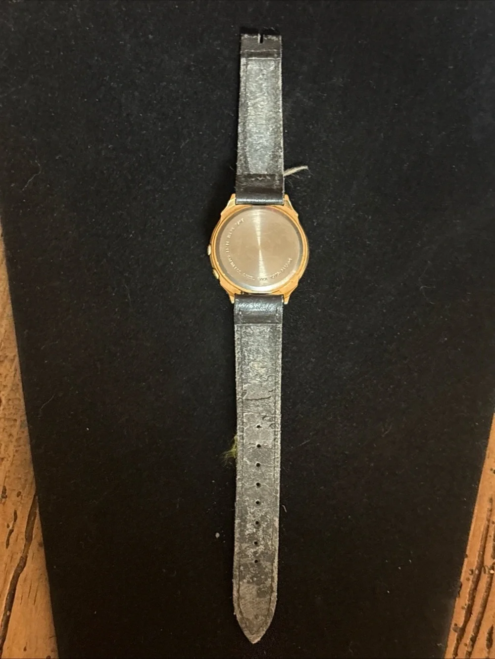 Vintage Mickey Mouse Melody Alarm Watch — Gold-Tone Case